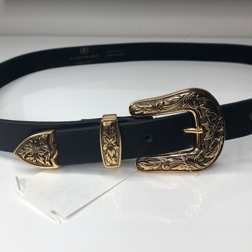 B-Low The Belt Smooth Leather Gold/Black - Picture 3 of 5